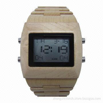 Eco-friendly Wooden Wristwatch with Wood Back Cover, Ideal for Cases and Bands, Best Gifts for Men